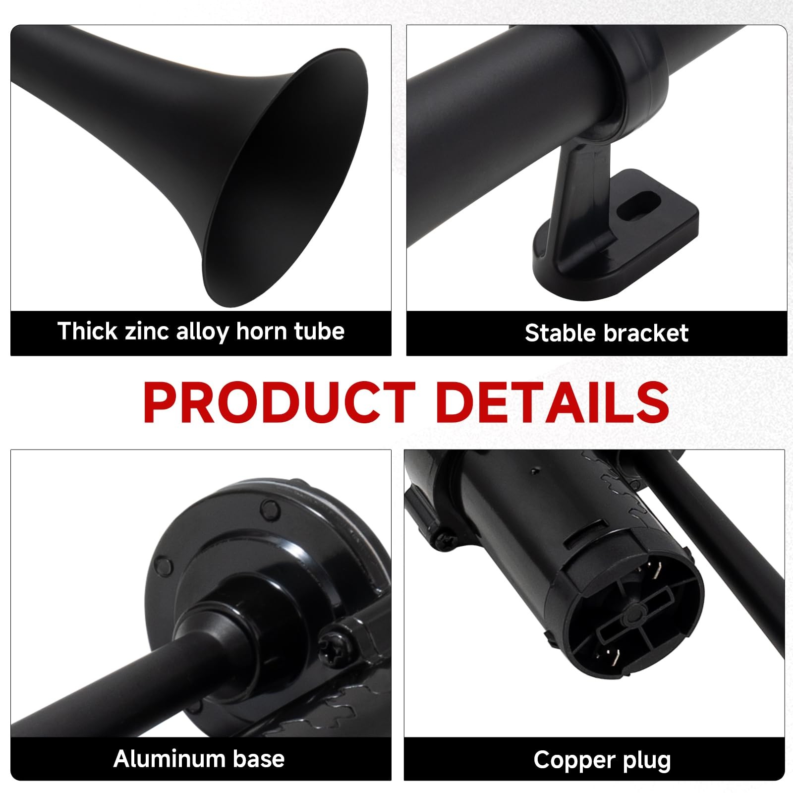 Loud Air Horn 12V, Train Horn for Truck with Air Compressors 150dB, for Any 1…