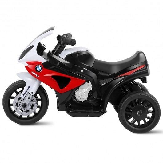 6V Kids 3 Wheels Riding BMW Licensed Electric Motorcycle-Red – Color: Red