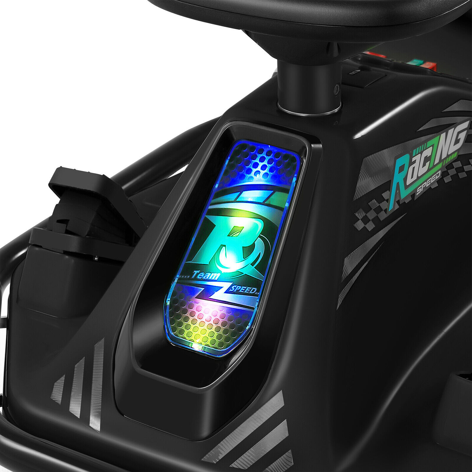 24V Kids Electric Drifting Go Kart 360° Ride On Cart with Bluetooth (Black)