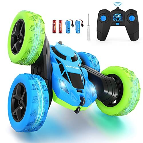 Remote Control Car for Kids, 360° Rotating Standard (Headlights) Blue&green