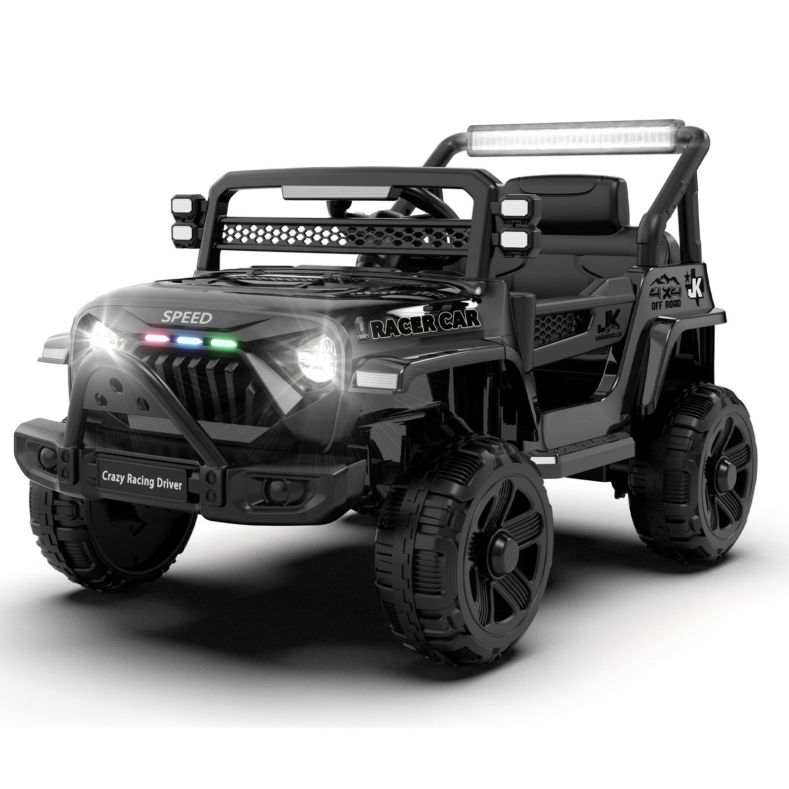 12V Kids Ride On Electric Truck Car Early education function kids aged 1-4 Black
