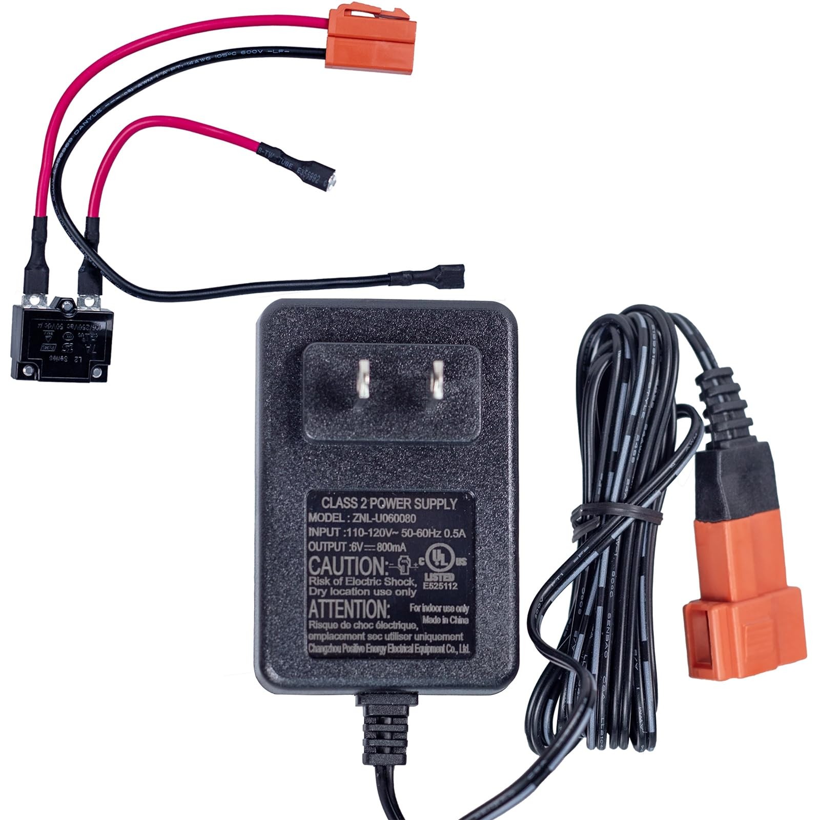 2pin 6v Charger for Kids Ride on car with Wiring Harnesses Parts Replacement…