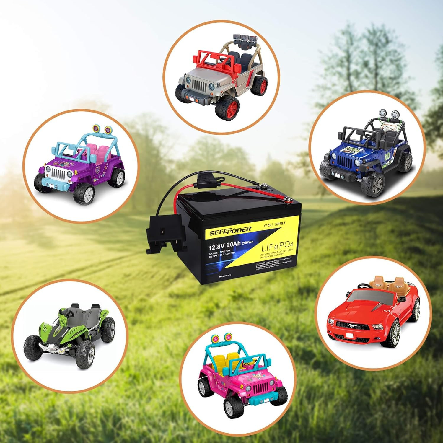 Replacement Battery Compatible with Fisher Price Power Wheels 12 Volt Ride-On Ve