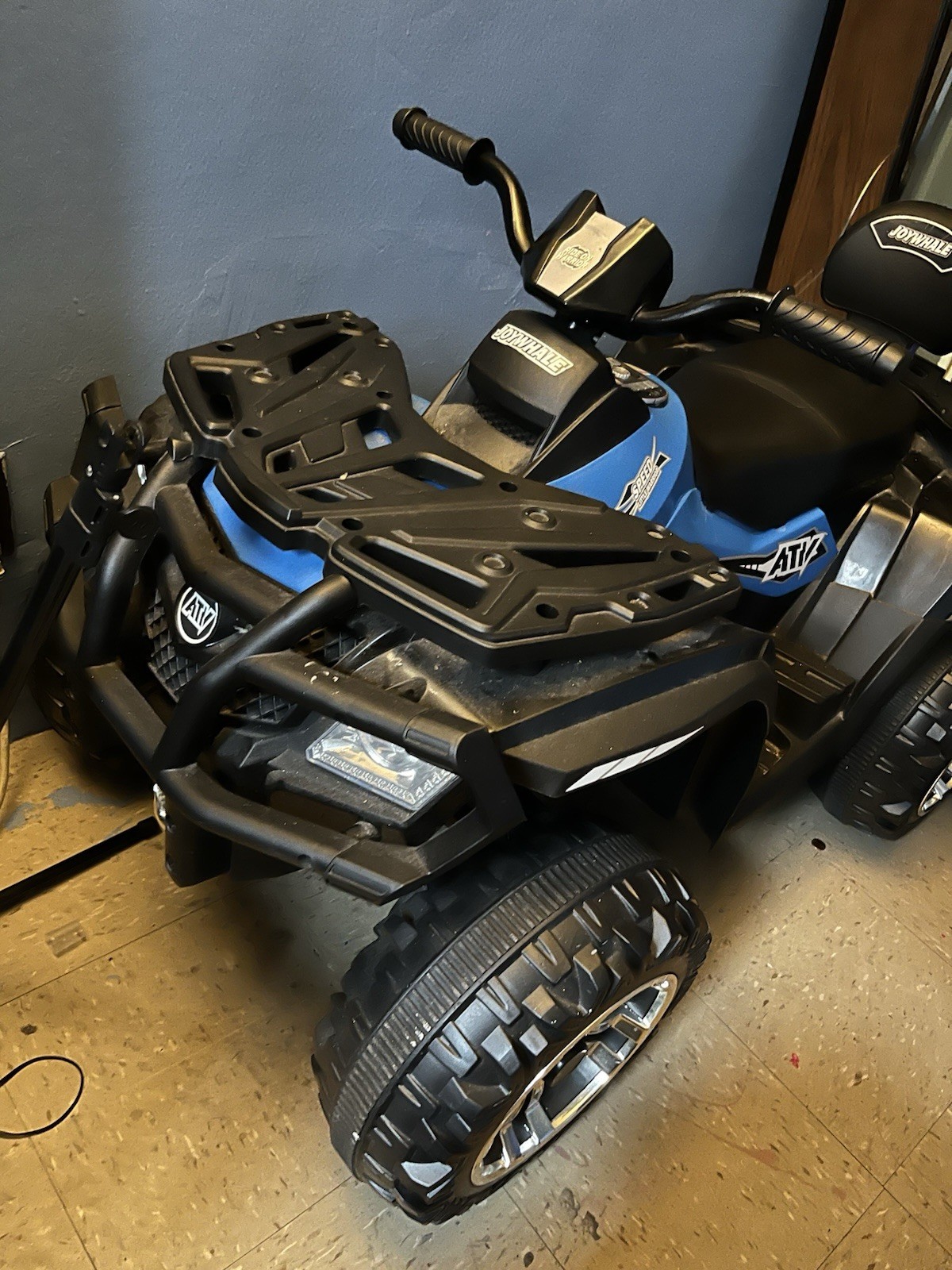 Joywhale Blue Battery Operated ATV Ride-On Toy for Kids Ages 3-7