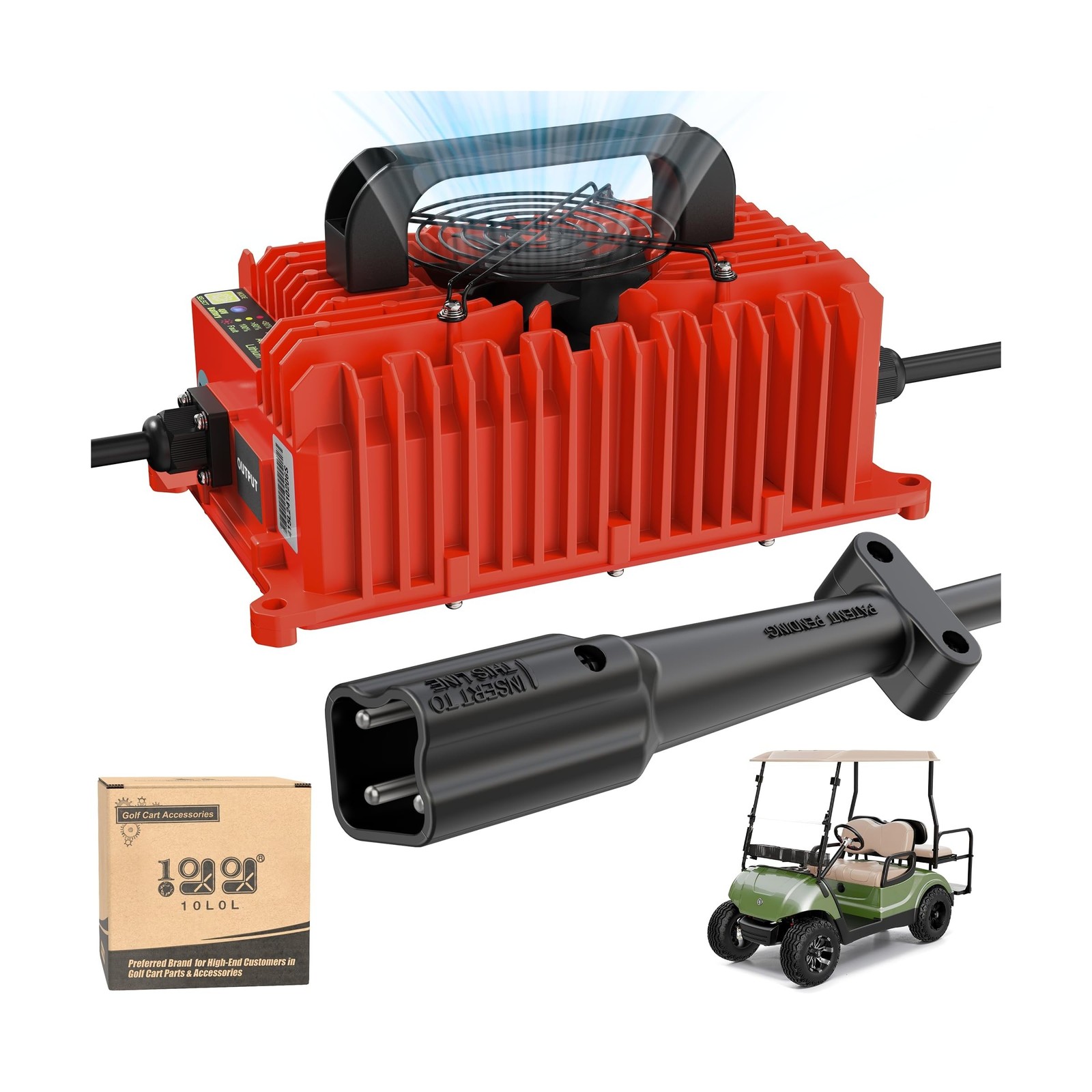 10L0L 48V 15A Golf Cart Battery Charger for Yamaha G29 Drive & Drive 2, 3-Pin…
