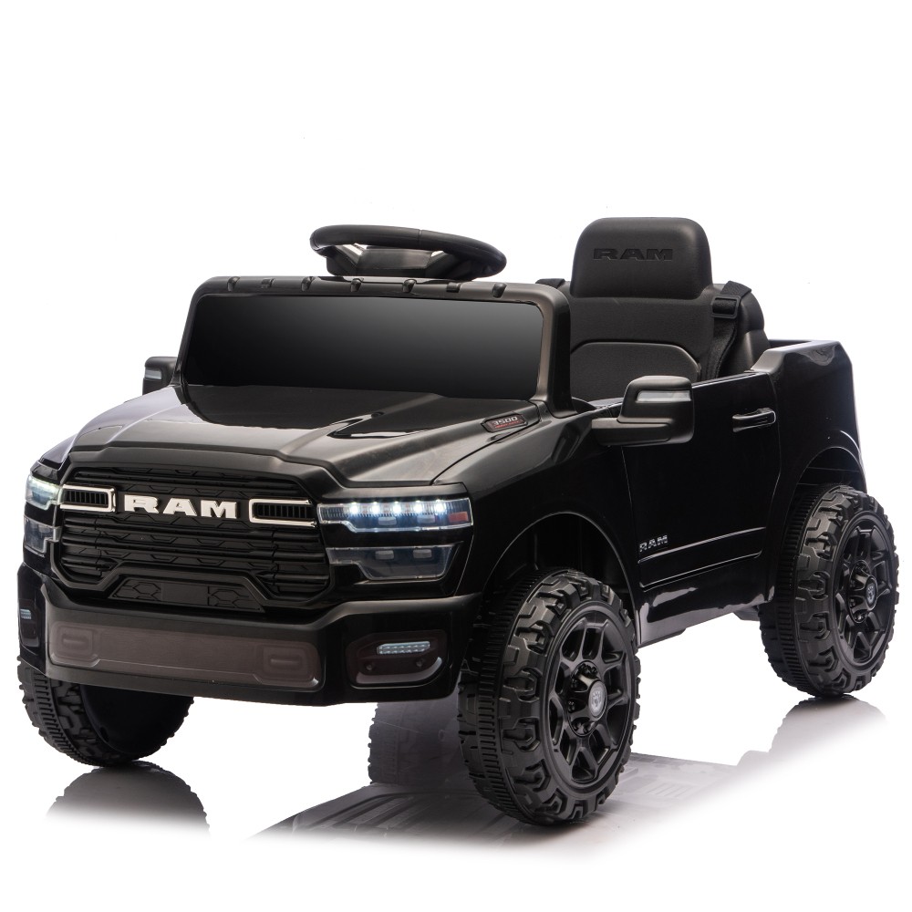 Licensed Dodge RAM 12V Ride On Truck w/ Remote Bluetooth Music for Kids Ages 3-6