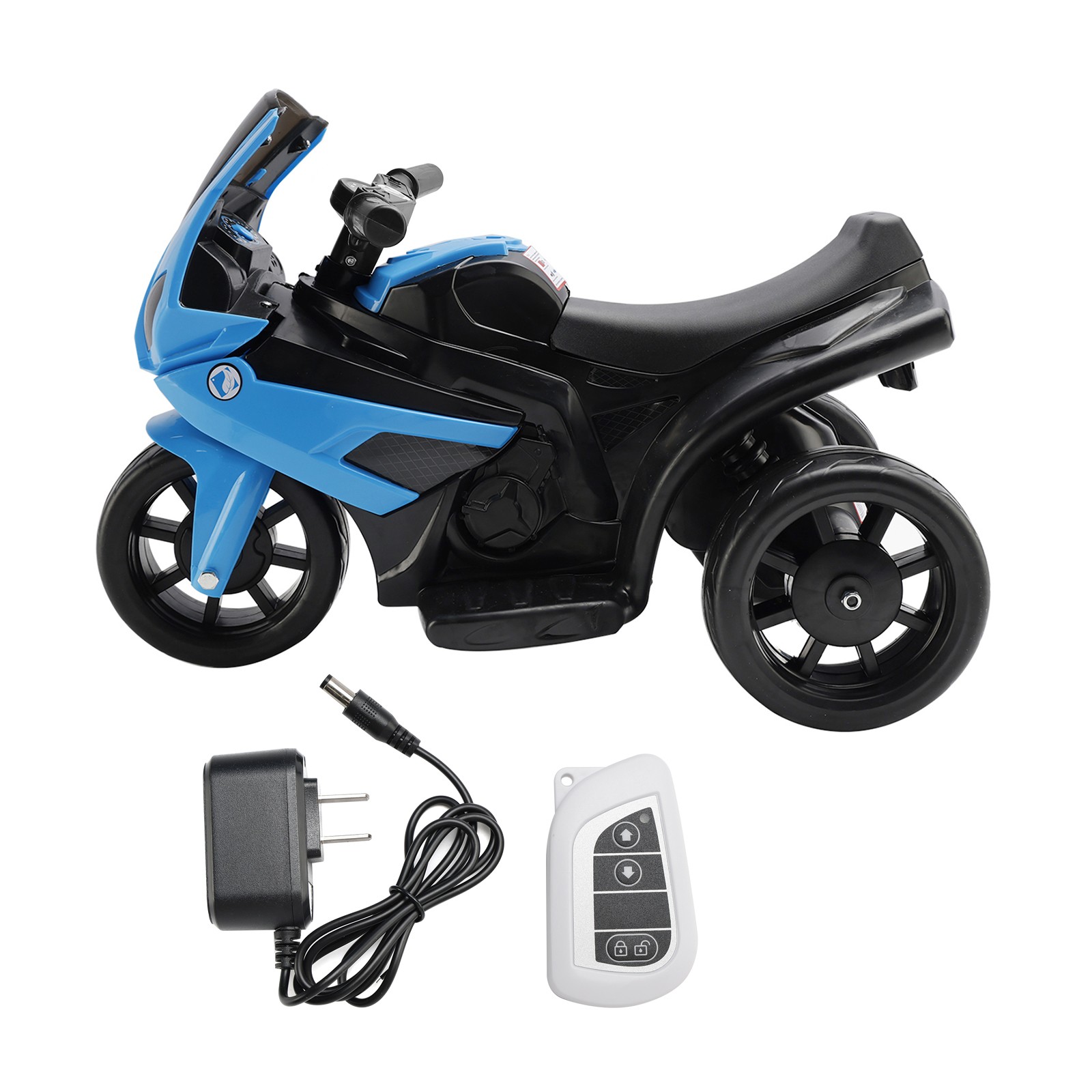 3Wheel 6V Kid Ride On Motorcycle Electric Toy w/Remote Control LED Light Blue🏍️