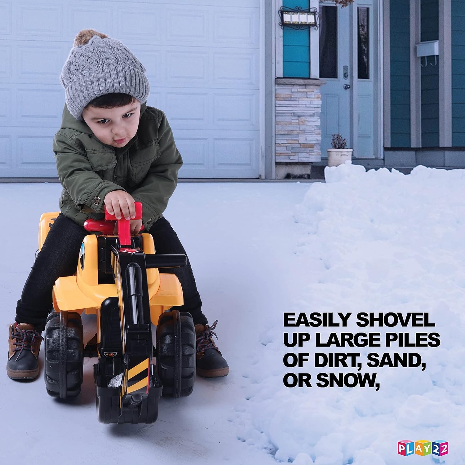 Toy Tractors Kids Ride On Excavator Music Sounds Digger Scooter Bulldozer