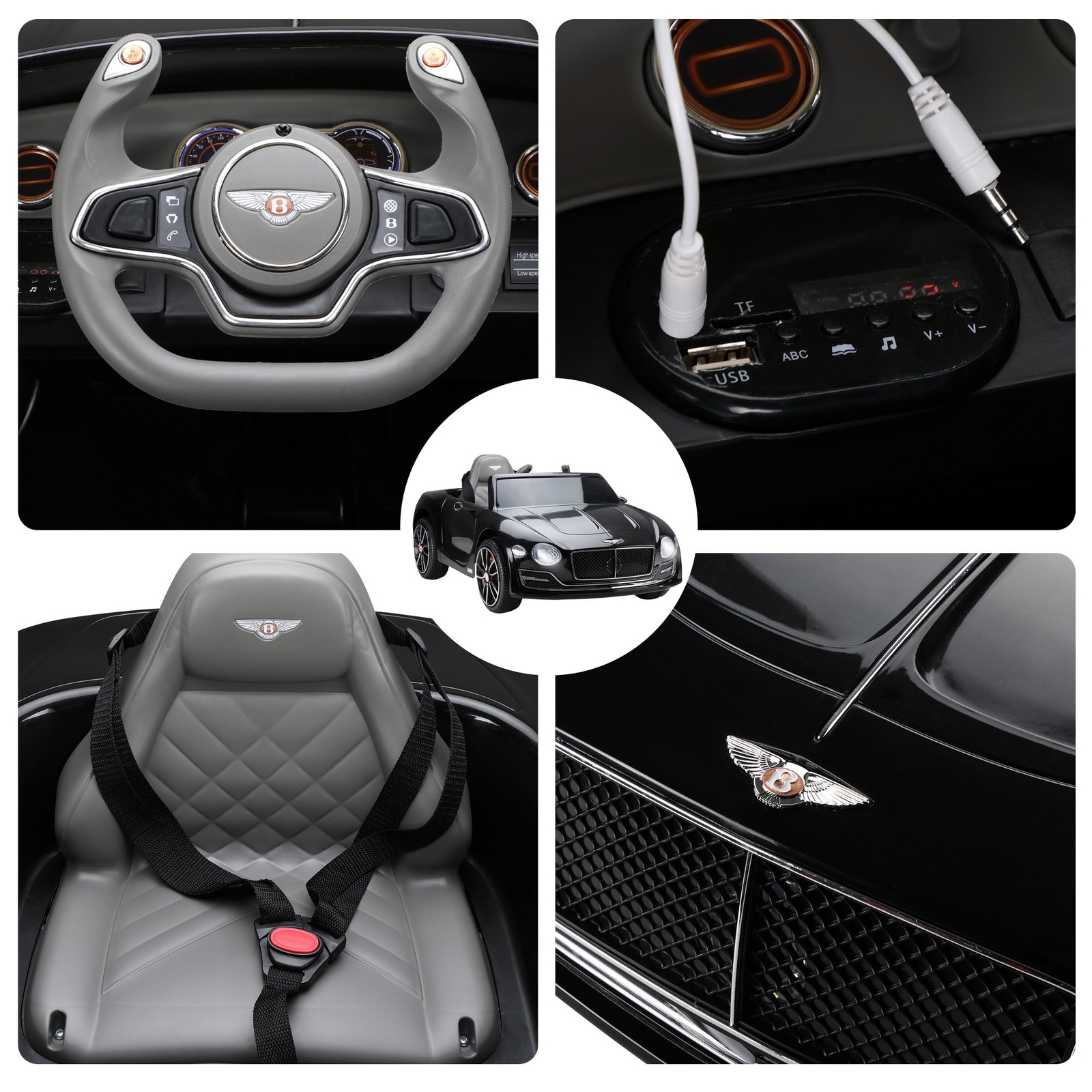 12V Bentley EXP12 Kids Electric Ride on Car Battery Powered Remote Control Music