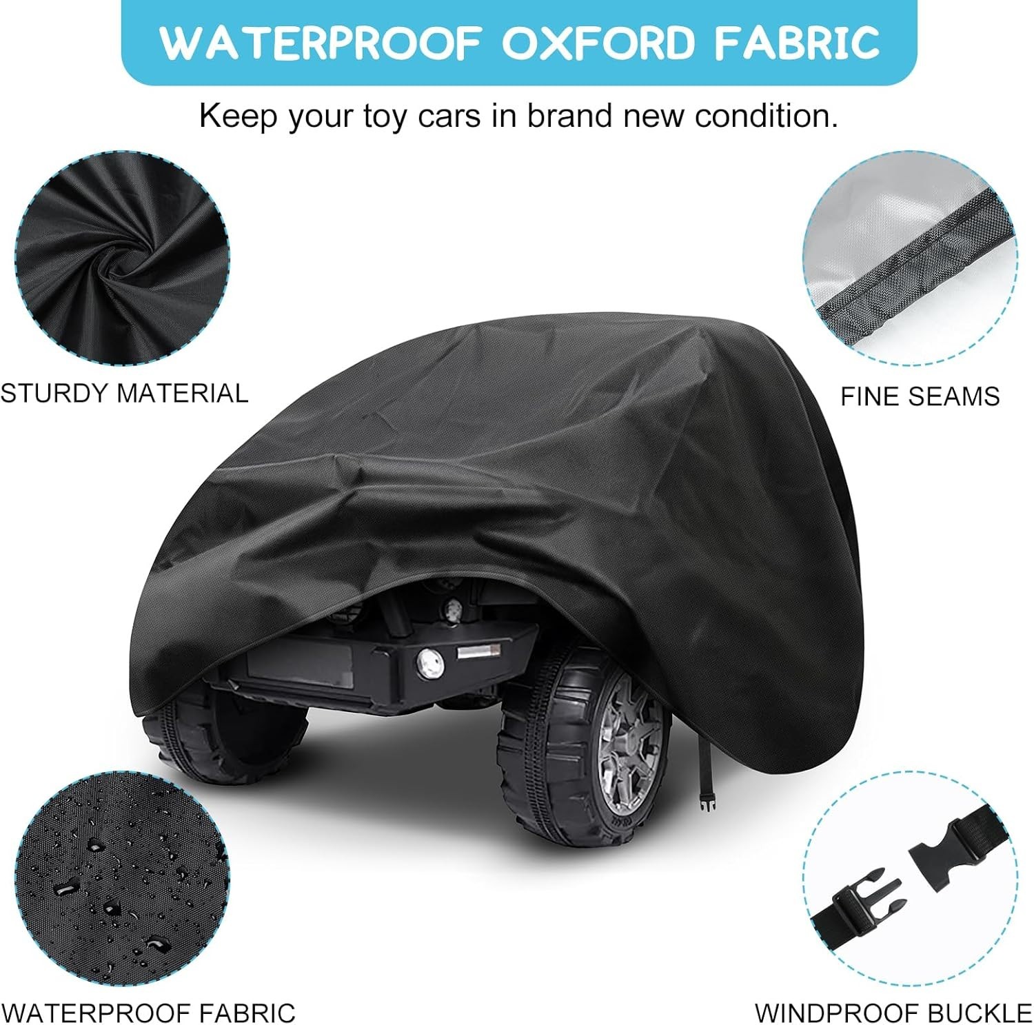 Kids Ride-On Toy Car Cover, Outdoor Wrapper Resistant Protection for Electric…