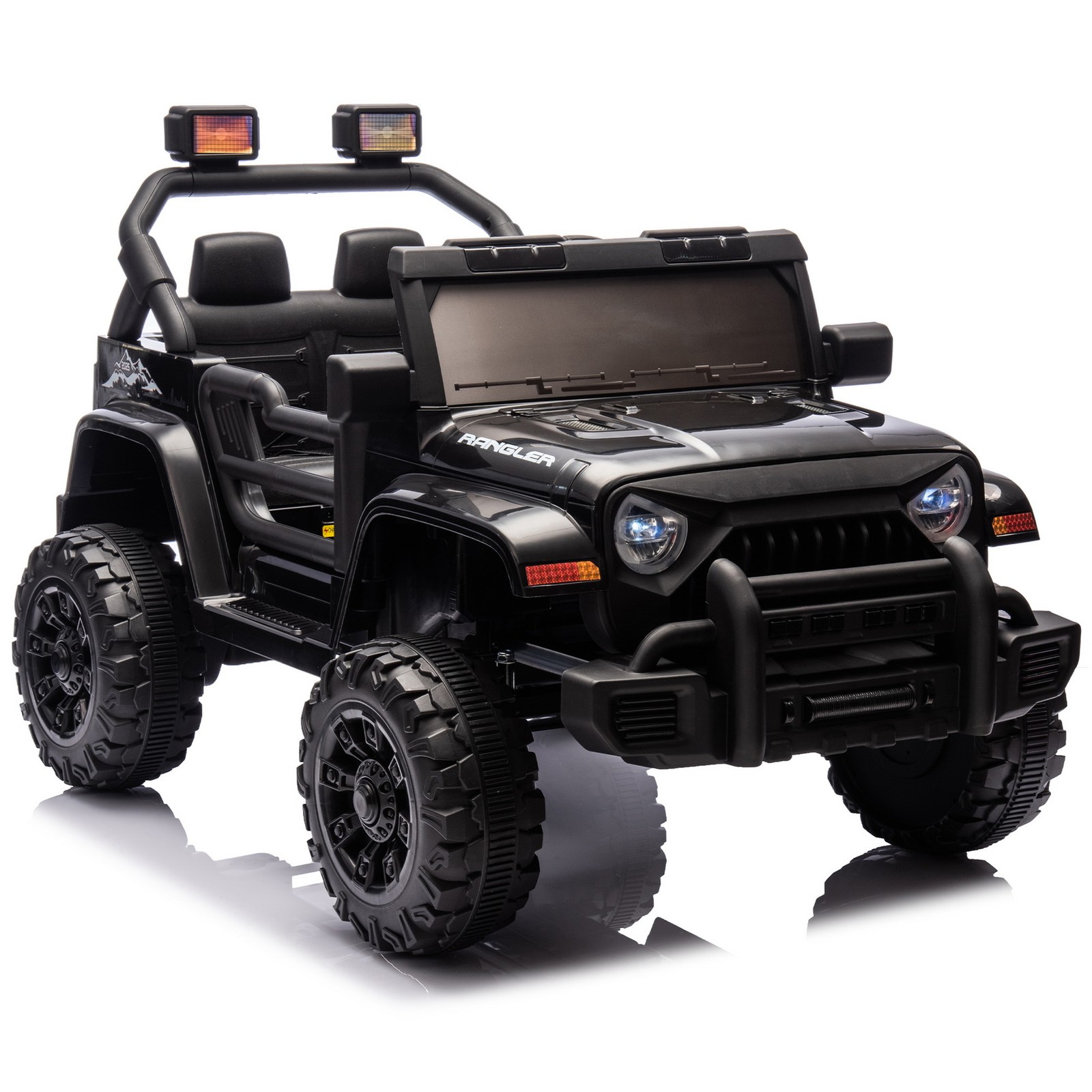4.5Ah Toddlers Kids Ride on Truck Car Parents Control LED Light Music DualMotor