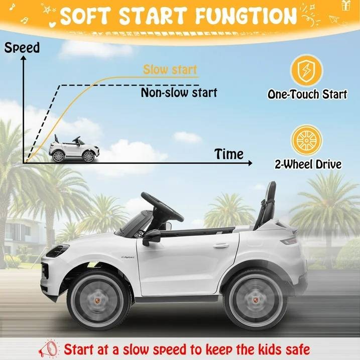 Kid Toddler 12V Licensed Porsche Caye Electric Ride on Car Toy w/Remote Control