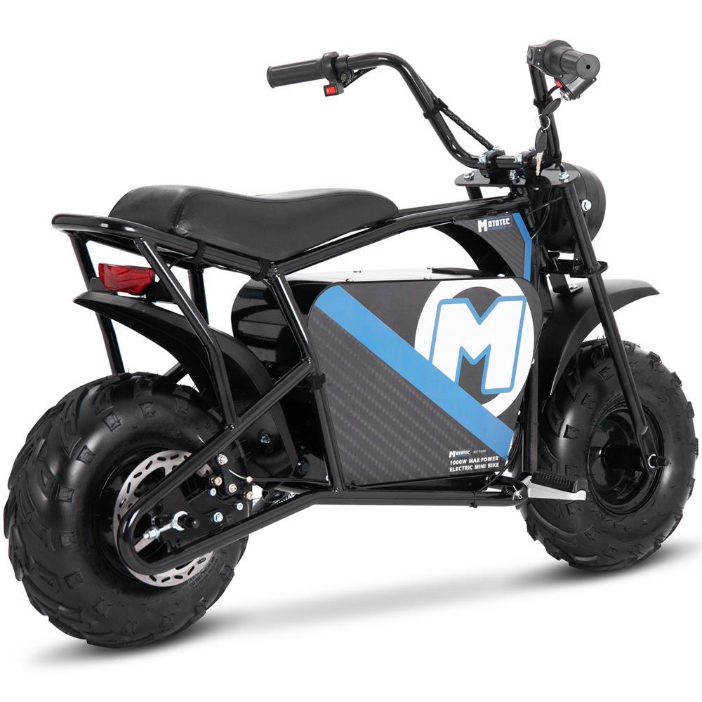 MotoTec 48v 1000w Electric Lithium Powered Mini Bike Speed upto 20MPH – Black ✅