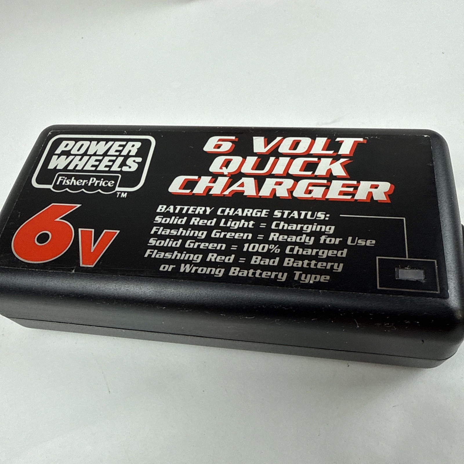 POWER WHEELS FISHER PRICE 6 VOLT QUICK BATTERY 6V 2.5A FAST CHARGER 00801-1484