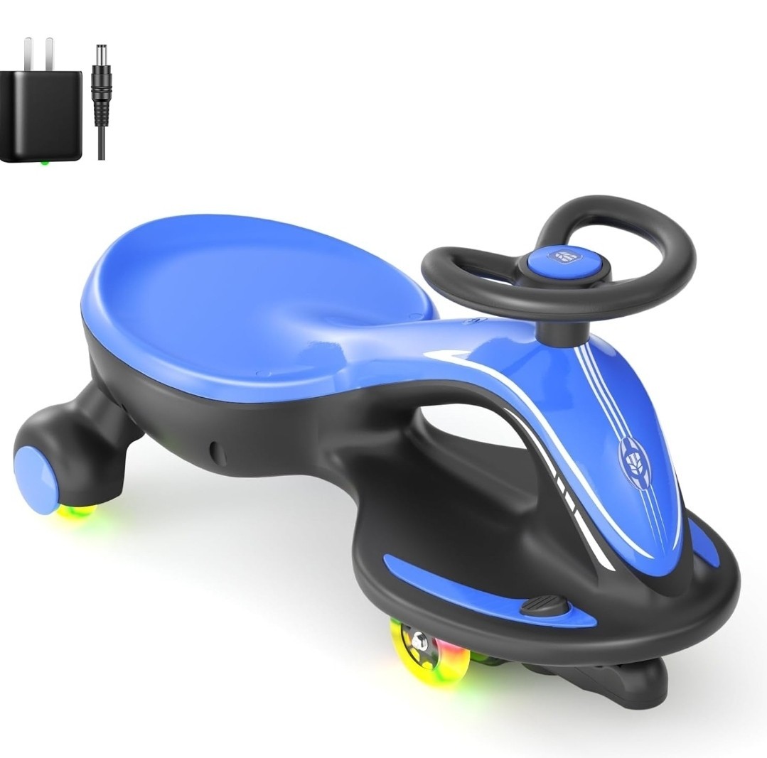 Electric Wiggle Car, 2 in 1 Wiggle Car Ride on Toy, 6V Rechargeable Battery…