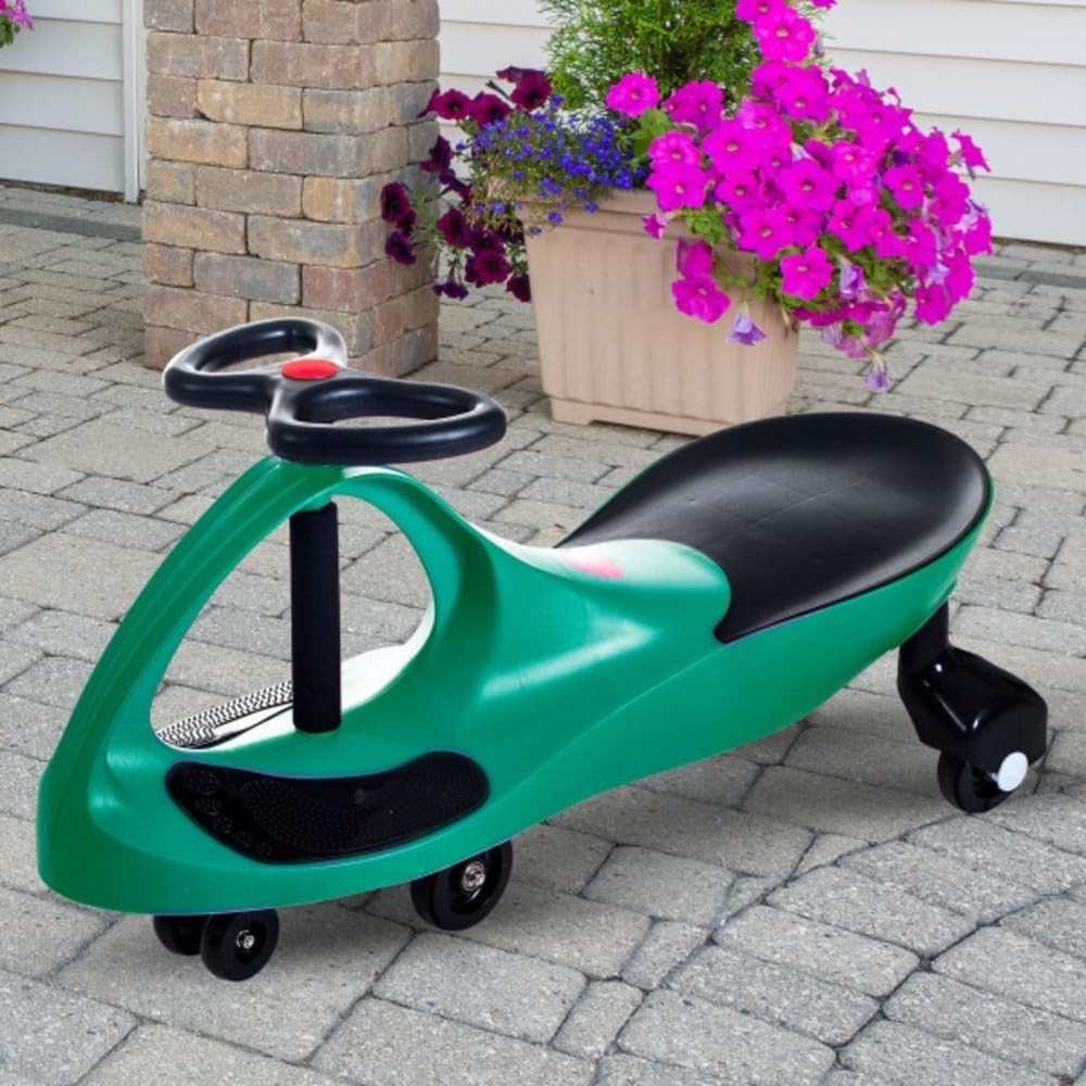 Durable Green Wiggle Car for Kids – Fun Outdoor Toy with No Batteries Needed!
