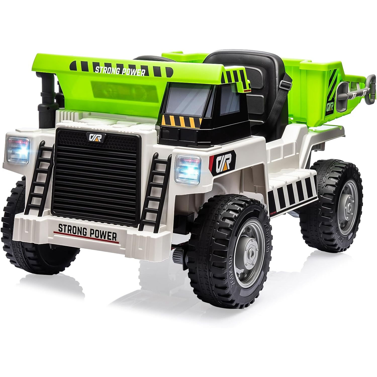 12V Ride-on Dump Truck, 4-Wheel Battery Powered Toy Cars With Electric Dump Bed
