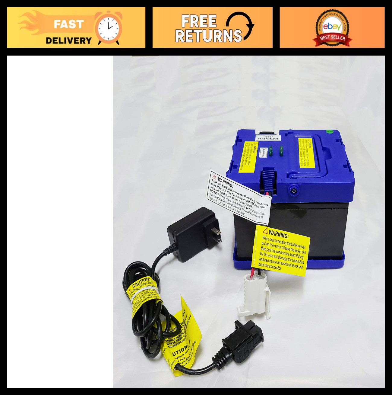 24V Battery & Charger for Kids Ride-On Cars, Mega Tredz, Monster Jam, Grizzly
