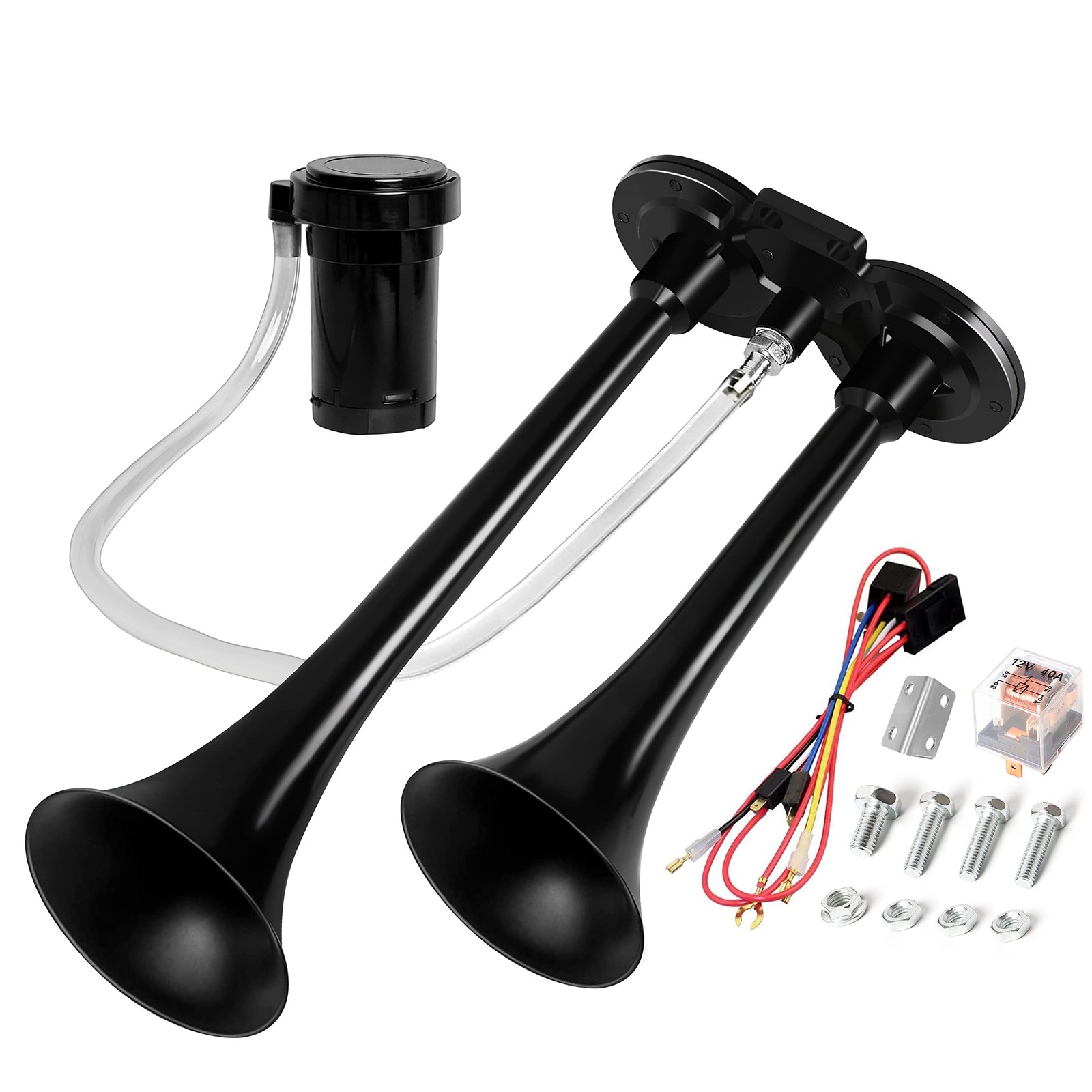 Carfka Air Train Horn Kit for Truck Car with Air Compressor, Super Loud 150DB…