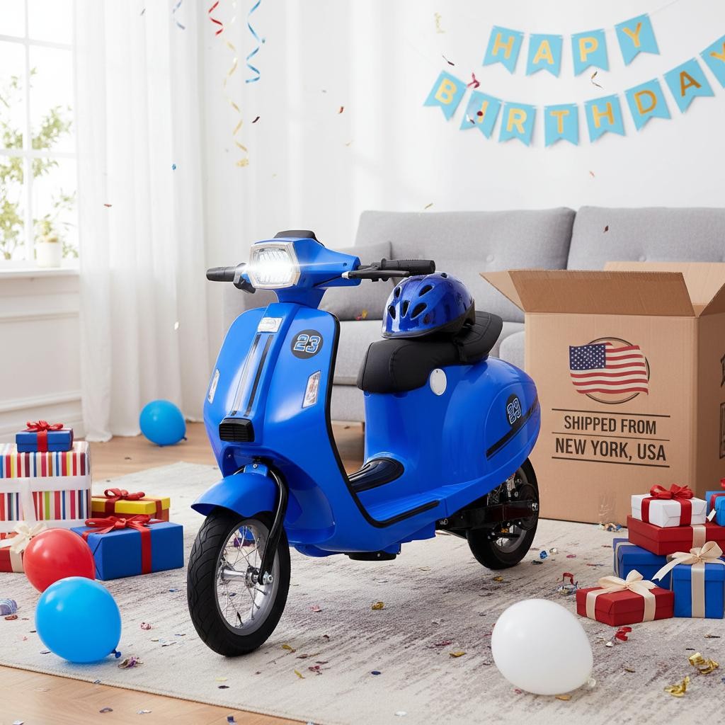 24V Electric Motorcycle,Ride-On Electric Scooter w/14MPH High Speed For Big Kids