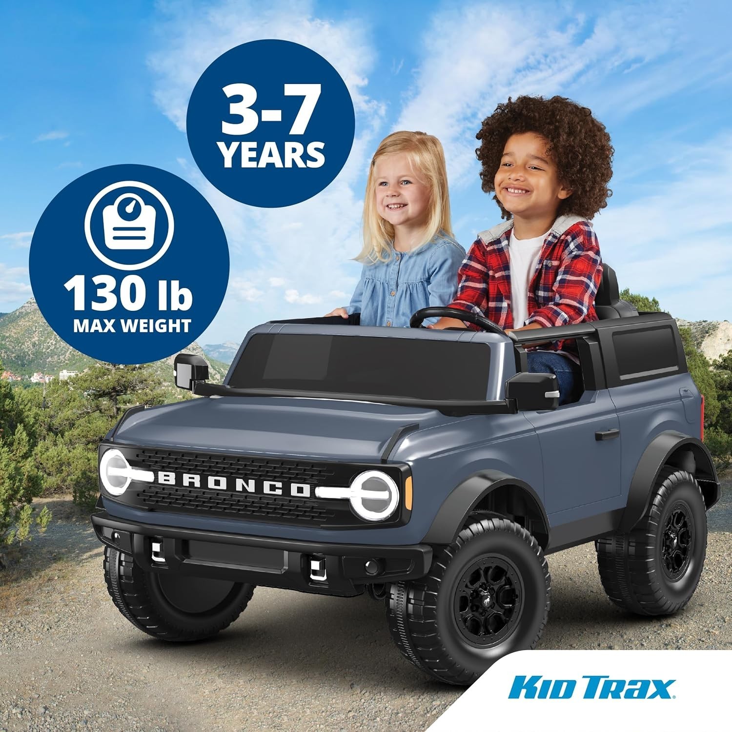 Battery Powered 12V Ford Bronco for Kids – 2-Seater Electric Adventure, Ages 3-7