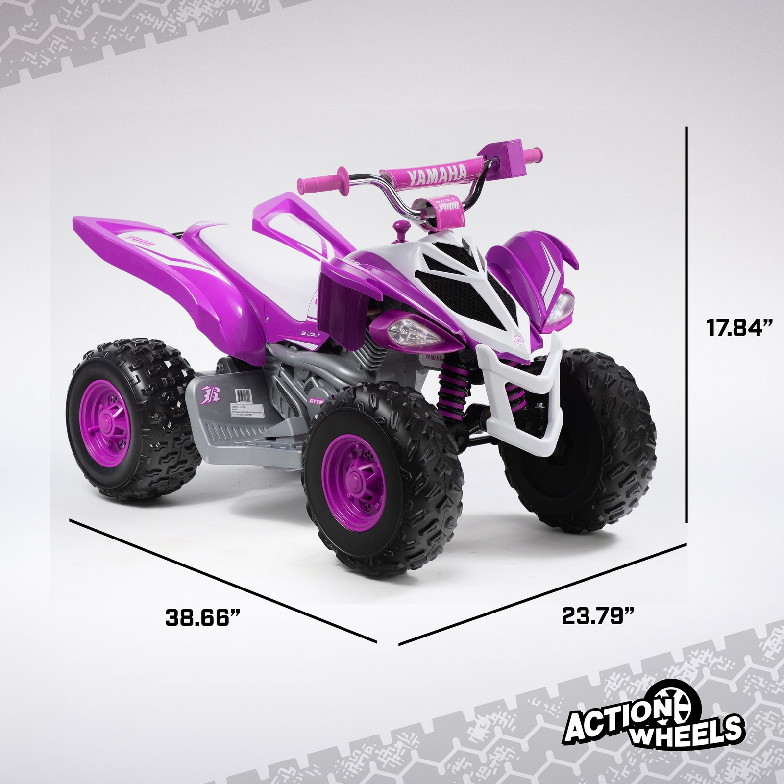 Raptor ATV 12-Volt Battery-Powered Ride-On ATV – Purple and White for Girls Ages