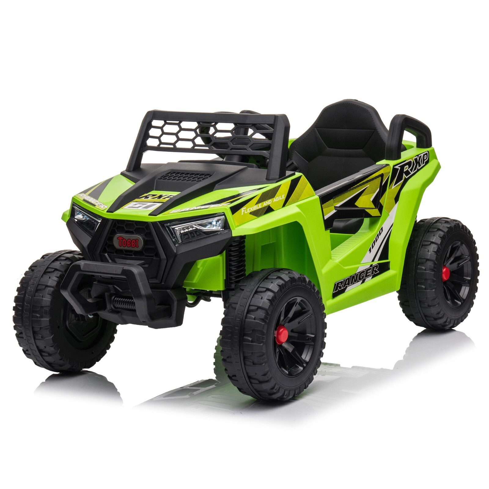 TOBBI 12V Kids Electric UTV Toy Battery Powered Off-Road Car with LED Lights