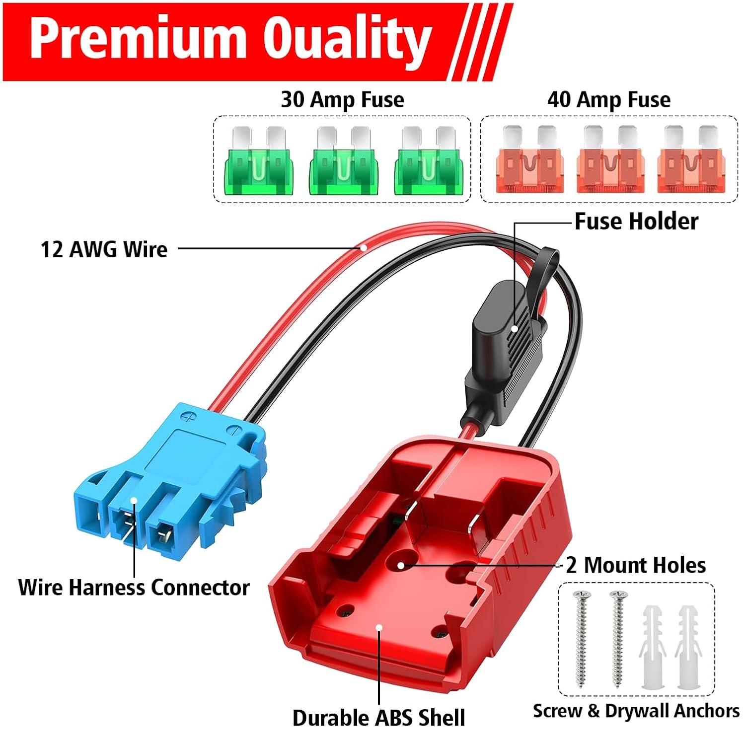 Power Wheel Adapter Peg Perego 12V Ride On Toy Battery Connector Convert