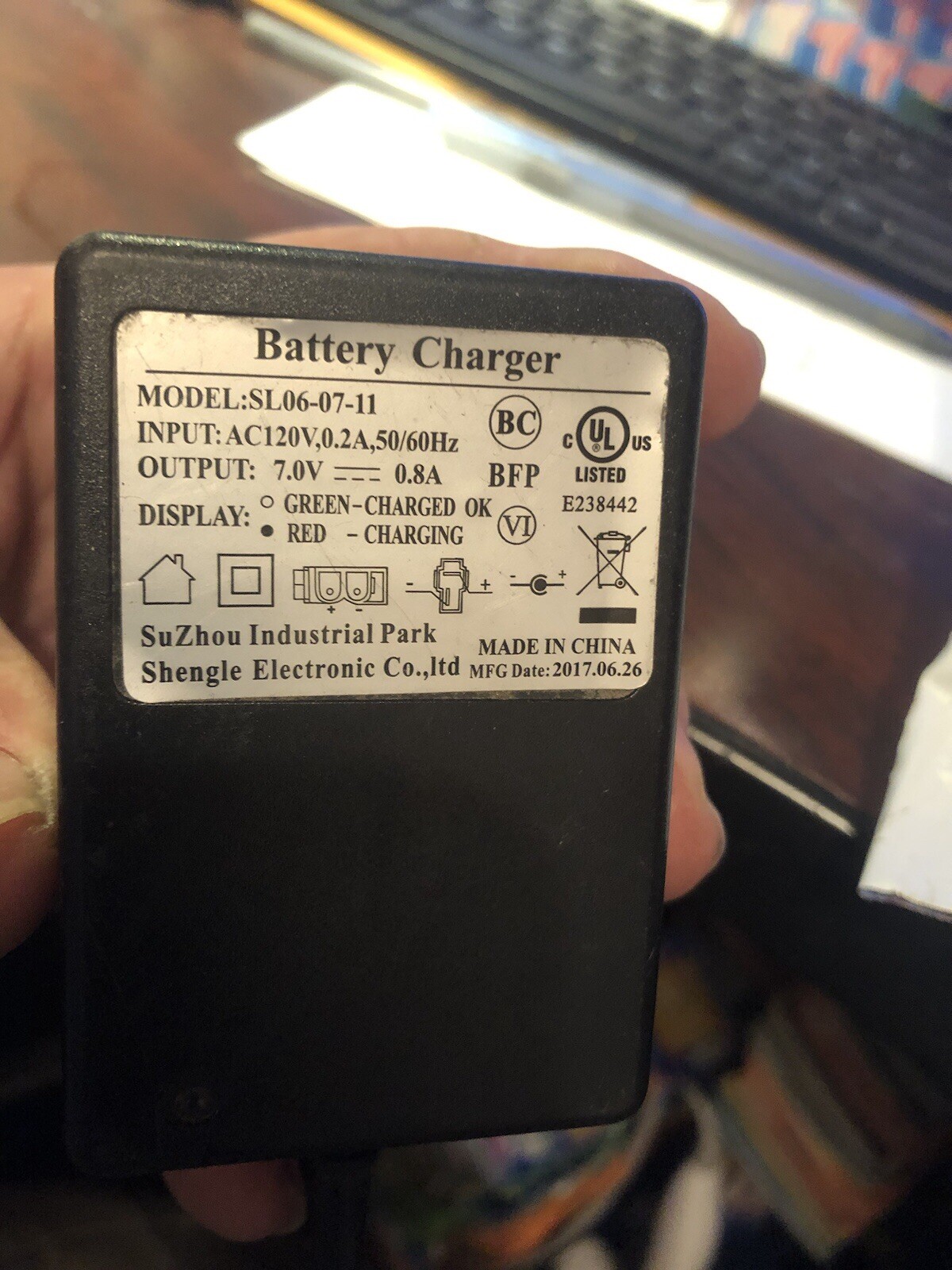 Battery Chafer Cable SL06-07-11 7v .8a Disney Kids Ride T37