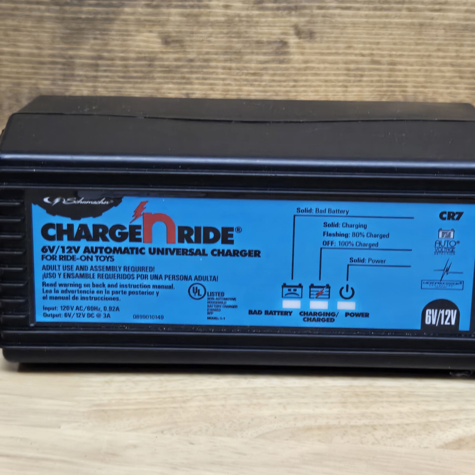 Schumacher CR-7 Charge ‘n Ride 6/12V Universal Battery Charger Perego,Razor