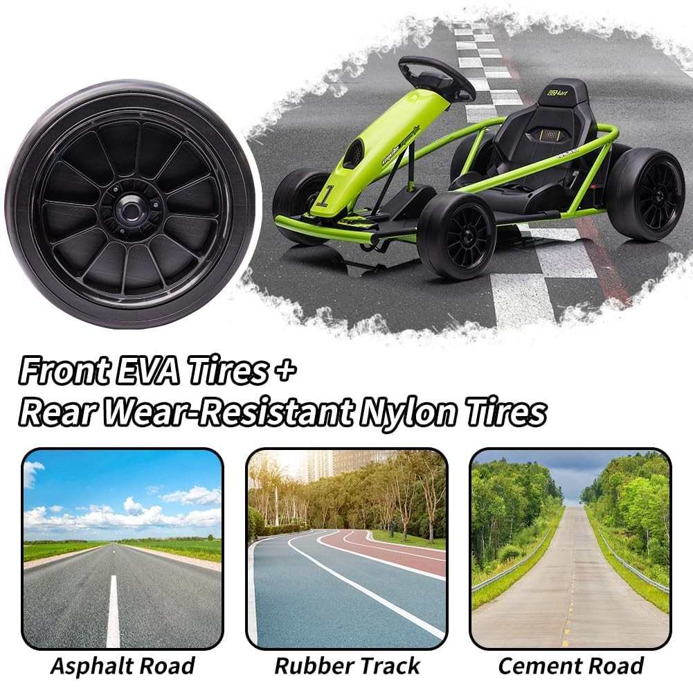 Ride On Go Kart for Kids 24V Electric Go Kart High Speed Drifting Car Riding Toy
