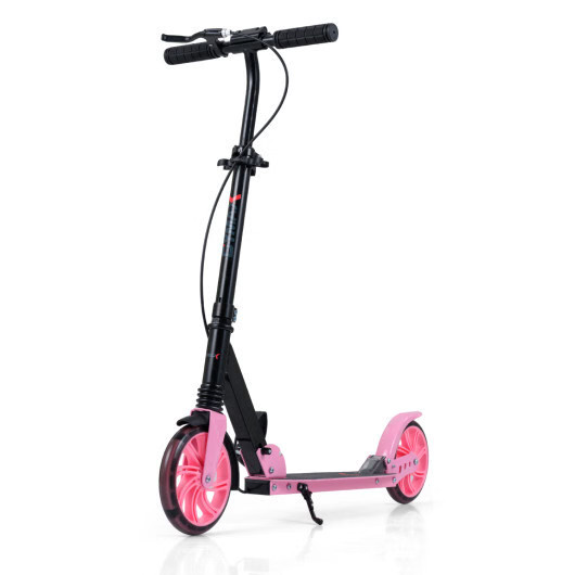 Kick Scooter for Kids Teens Adults Age 8+ Foldable Scooter with Large Light-up W
