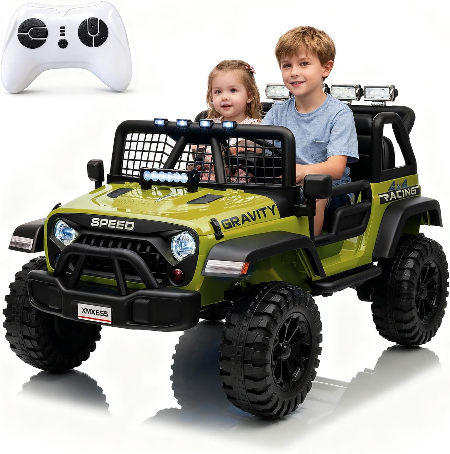 24V Ride on Car Toys for Kids,2 Seater Electric Truck with Parent Remote Control