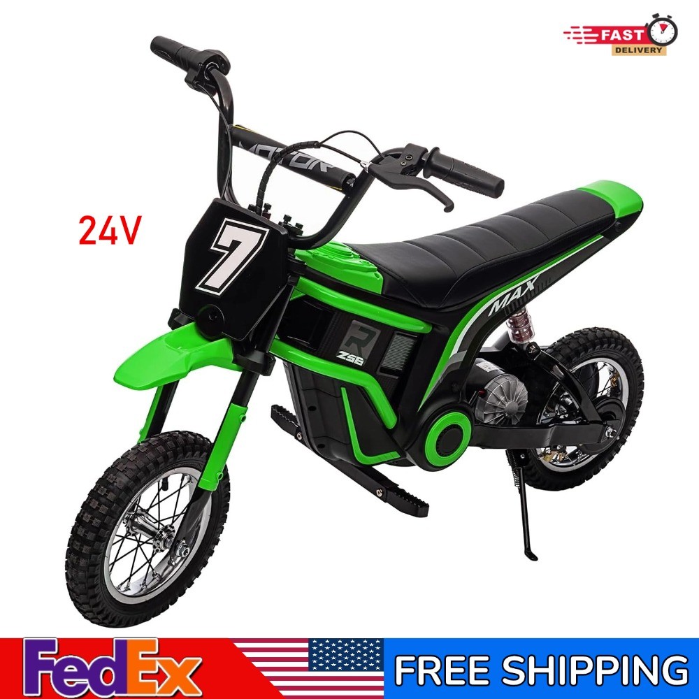 24V Electric Motorcycle Battery Powered Kids Ride on Toy Dirt Bike 14.29MPH NO.7