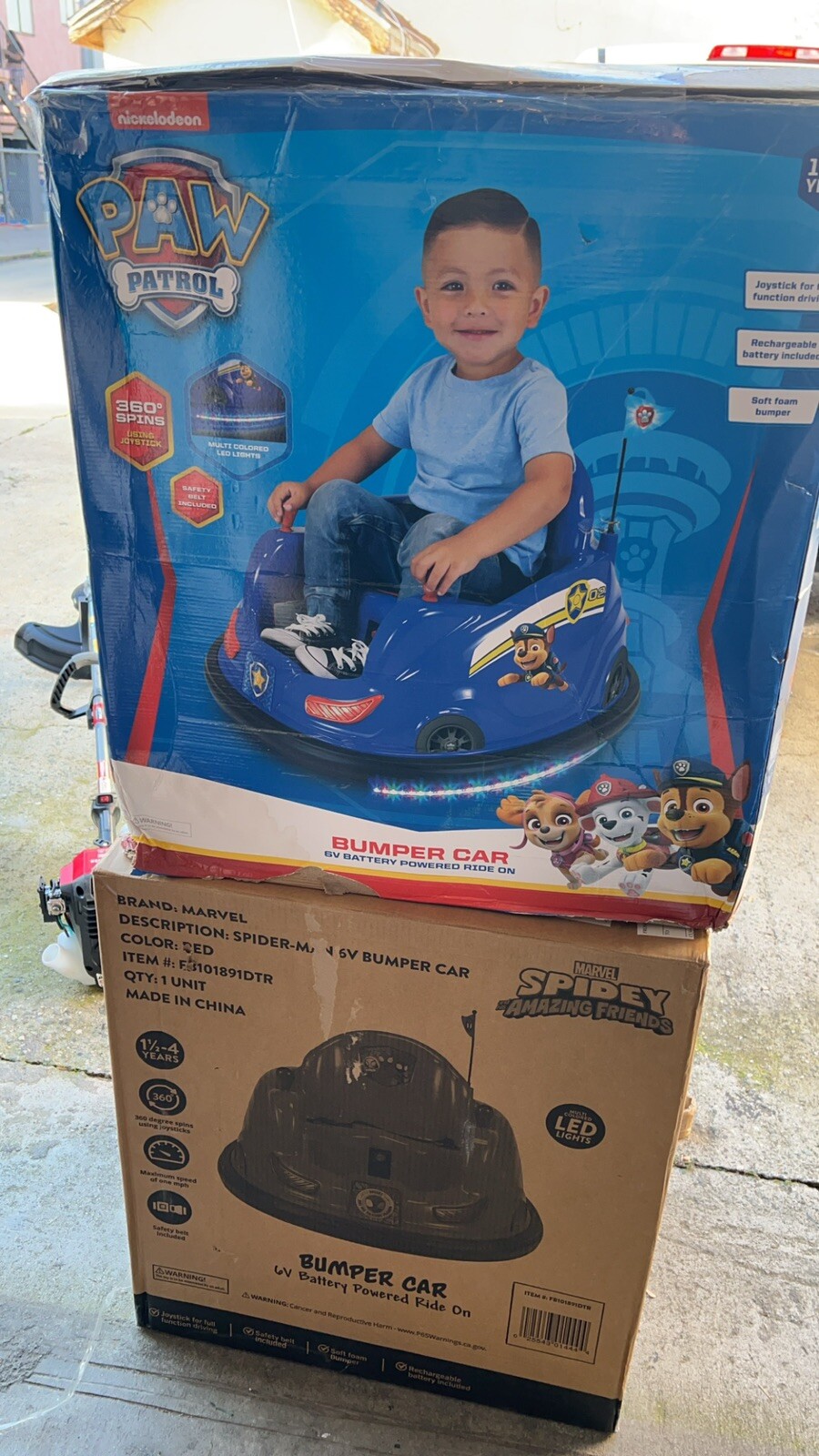 6V Paw Patrol Electric Bumper Car, Battery Powered Ride-on with Charger for Kids