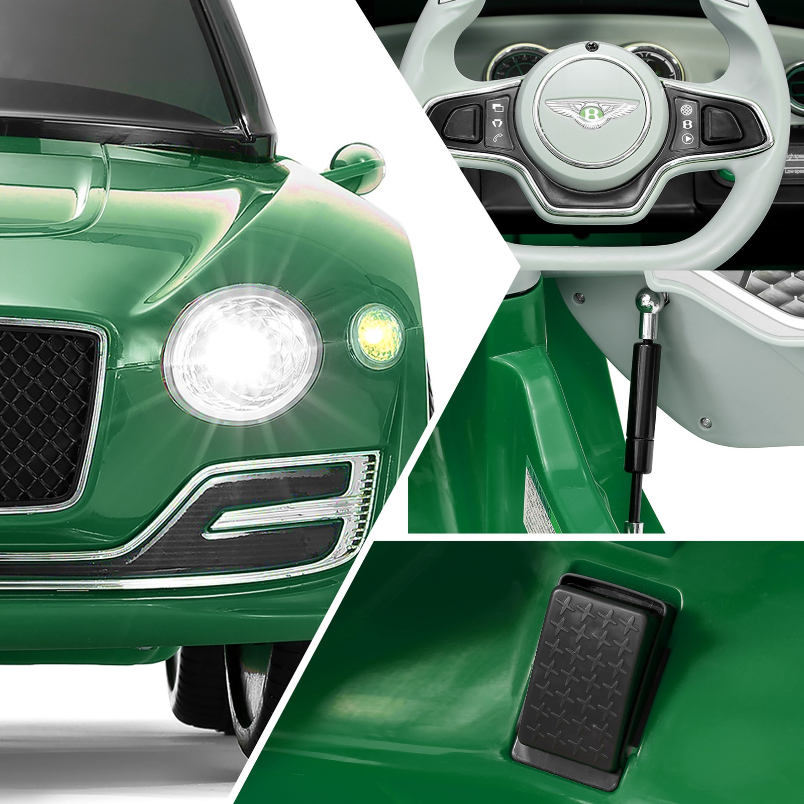 Bentley-Style Licensed Electric Kids Ride-On Car with Remote Control Toy Gift