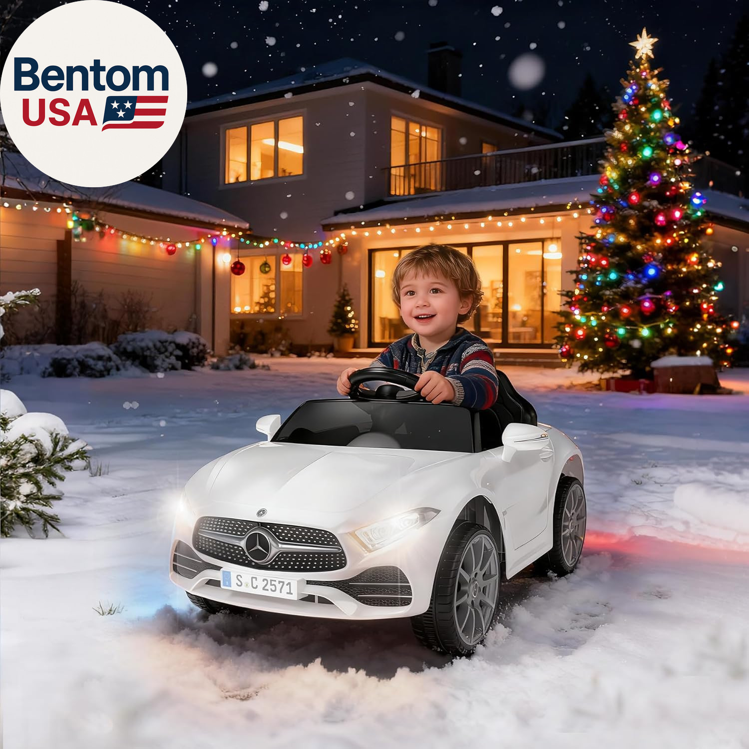 12V Kids Ride on Car with 2.4G Remote Control,Battery Powered Electric Car Ride