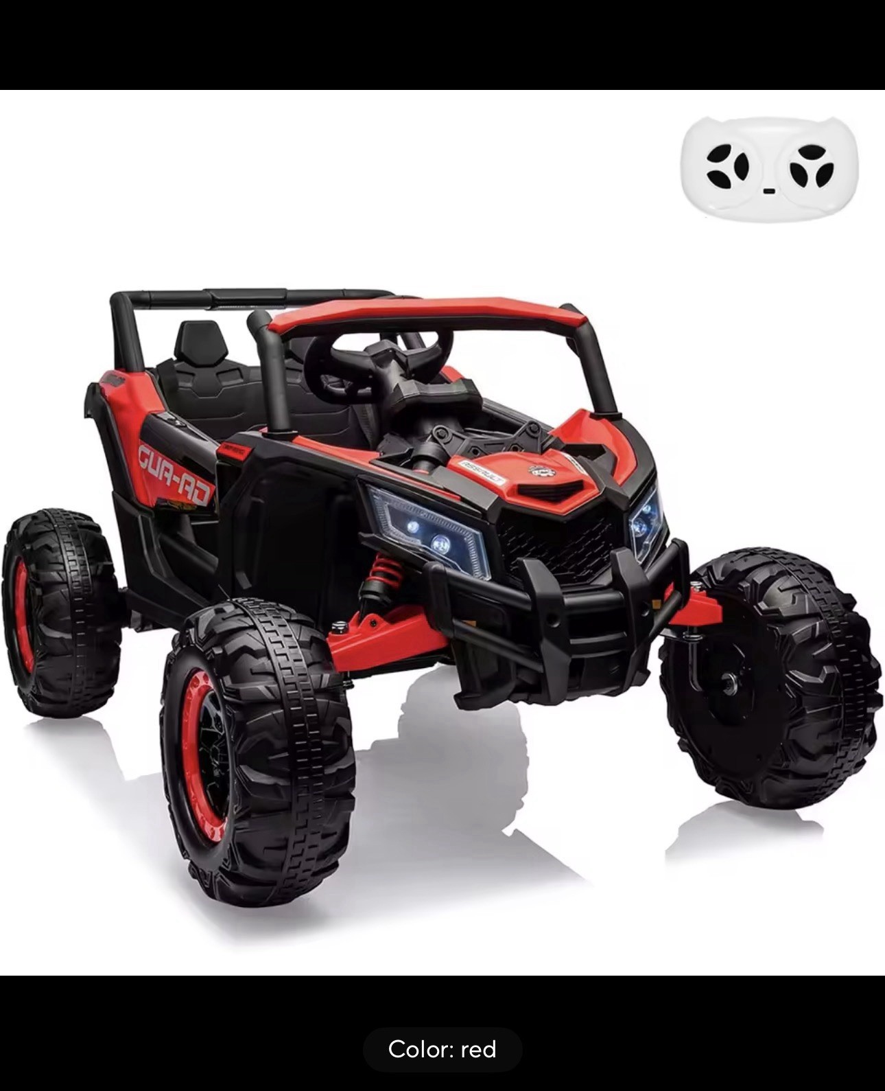 24V Kids Ride-On UTV Car w/ Remote Control, LED Headlights, Music Panel