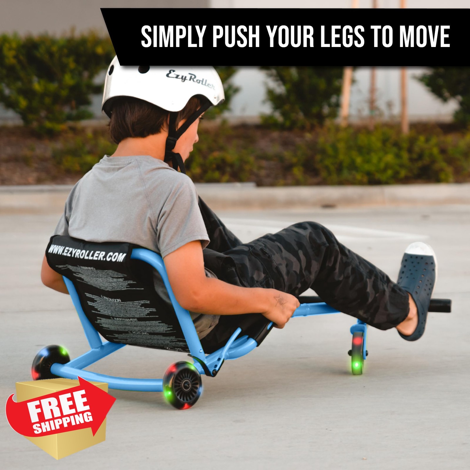 EzyRoller Classic with LED Wheels Ride On Toy for Kids, Ages 3-12, Up to 154 …
