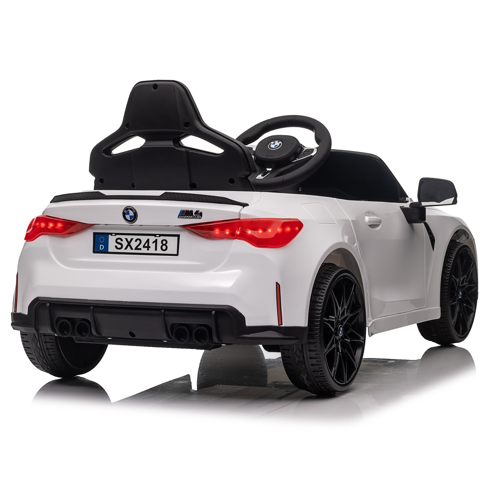 12V Kids Ride-On Car w/ Remote, 3 Speeds, Bluetooth, LED Lights, MP3, Portable