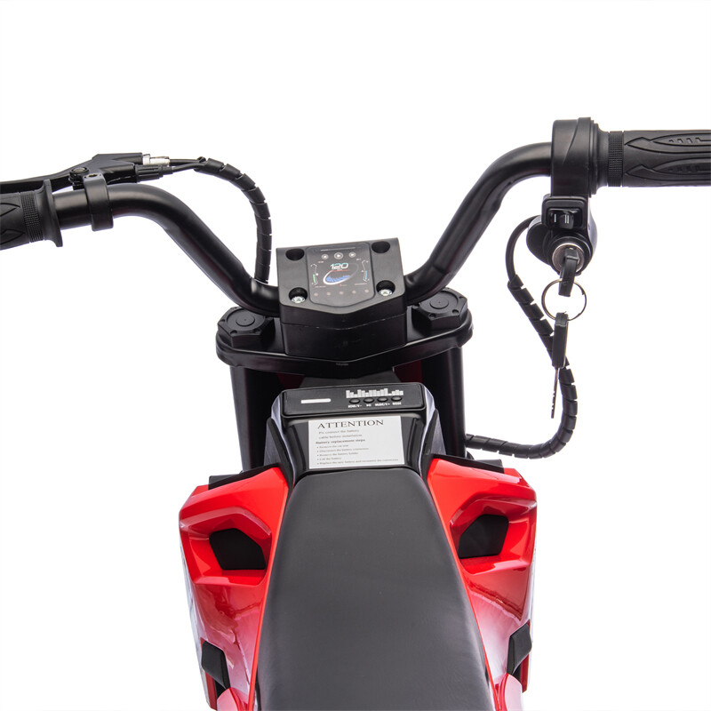 24V Kid Ride On Electric Toy Motocross Motorcycle 200W 3.1-9.32MPH for Aged 5-15