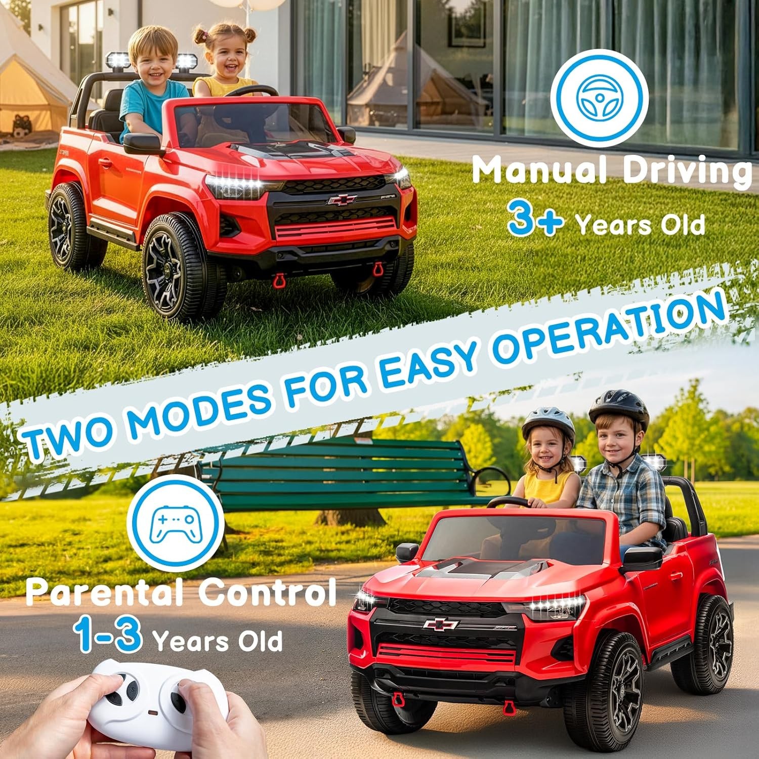 24V Licensed Chevrolet Colorado Electric Car for Kids, Ride on Toys for Toddlers
