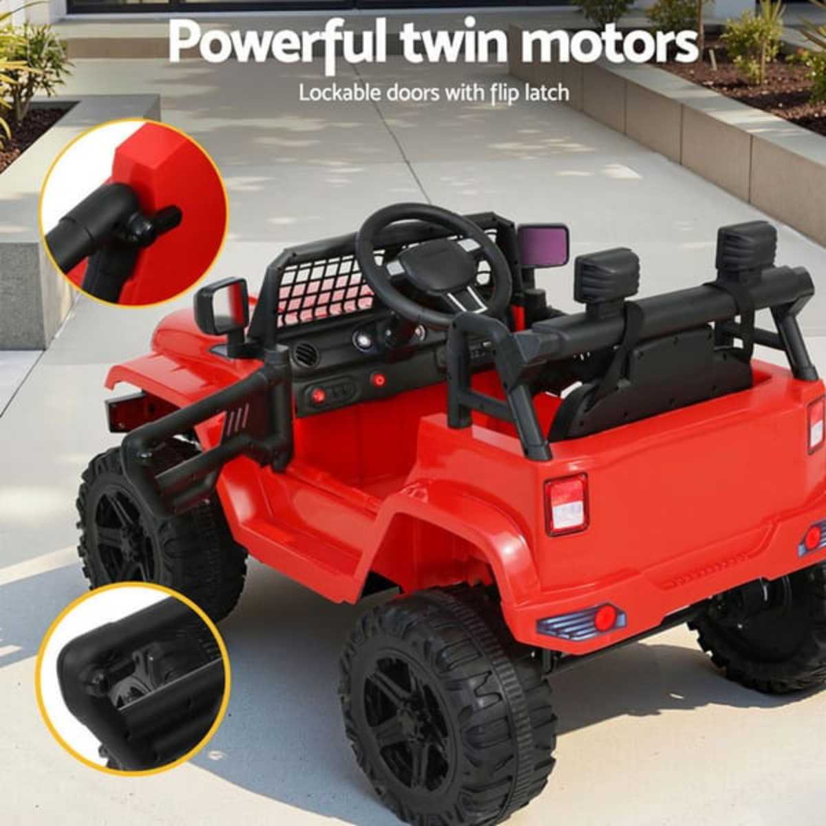 Kids Electric Car 12V Ride On Jeep Battery Powered Remote Control Red