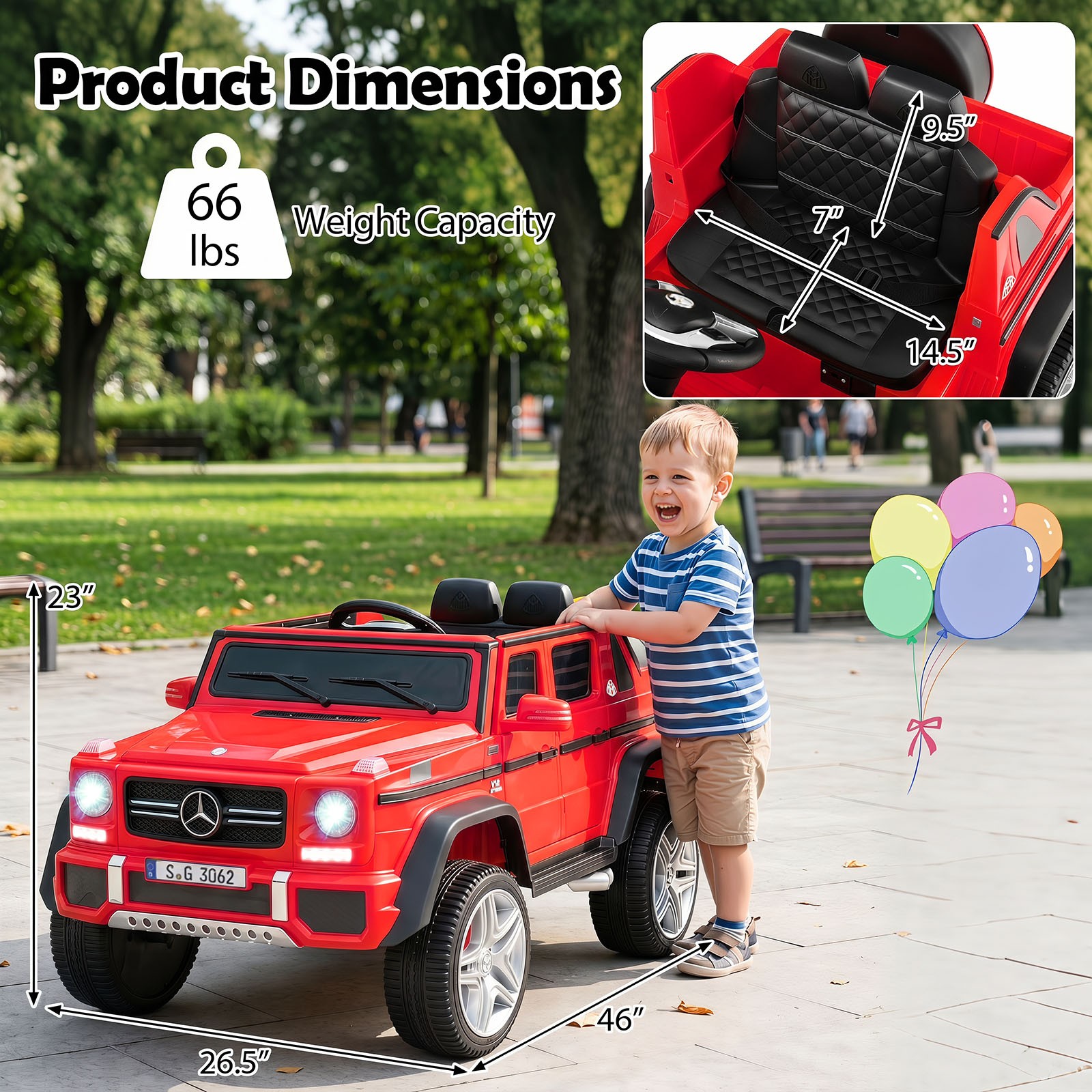 Licensed Mercedes-Benz Maybach G650S Kids Ride On Car w/Parent Remote Control