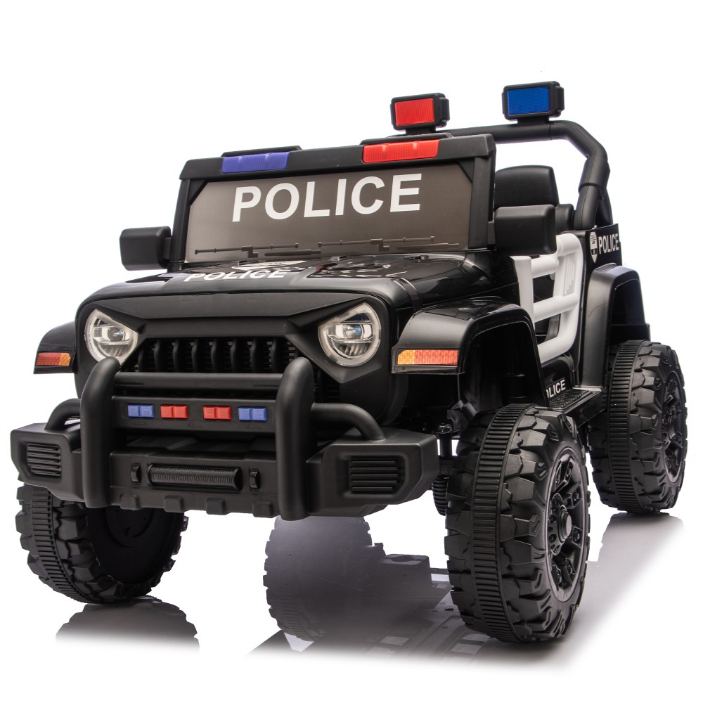 12V Kids Electric Police Car W/Parent Remote Control Kids Aged 2-4 music MP3 USB