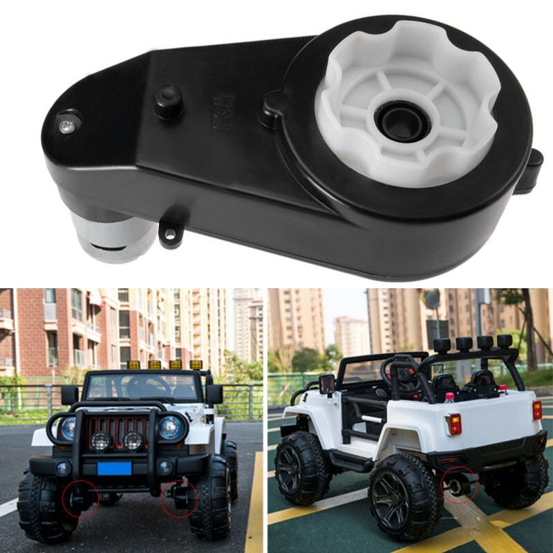 Black 550 Gear Box Motor DC12V 30000RPM Electric Car Gearbox With Motor Parts