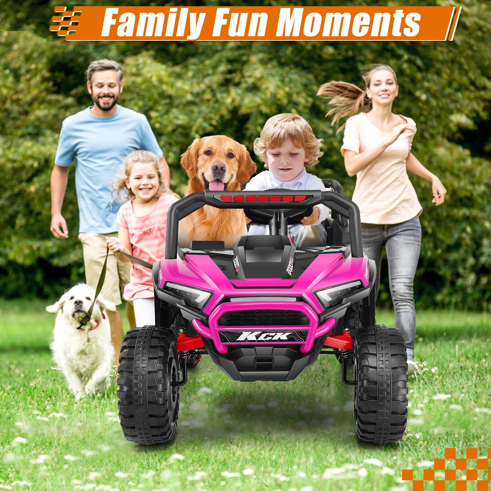 24V Ride on UTV Car 2-Seater Kids Electric Vehicle w/Remote Control 4.5mph Gift-
