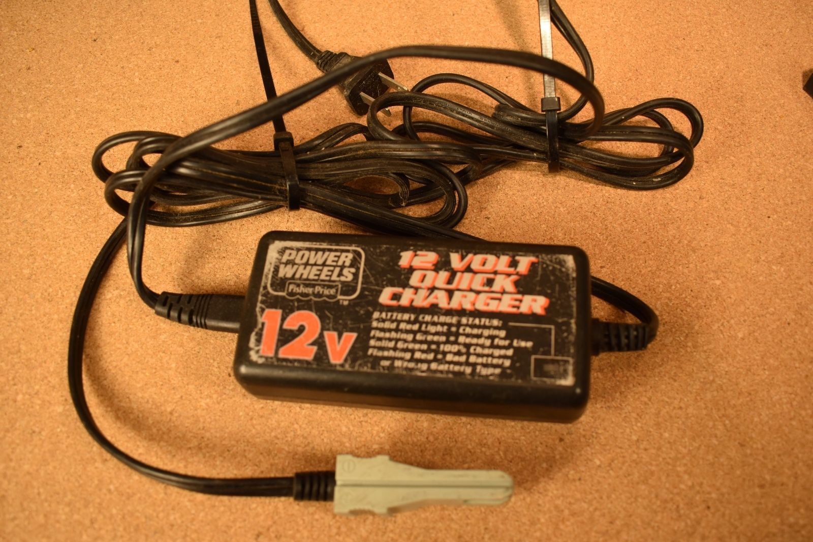 12v 12 volt BATTERY CHARGER Power Wheels adapter plug brick power supply pointed