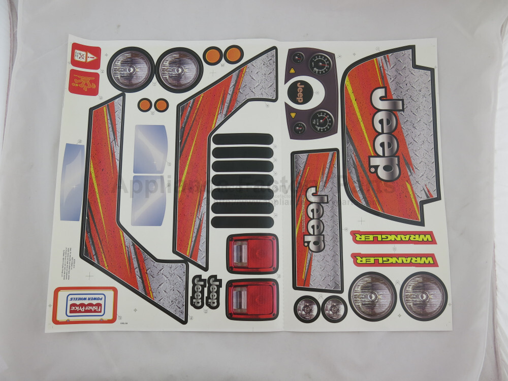 Appliance Factory Parts BCK85-0310 Label Sheet for Jeep