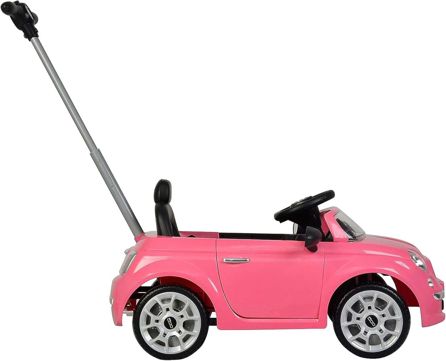 Fiat 500 Push Car, Pink, Large